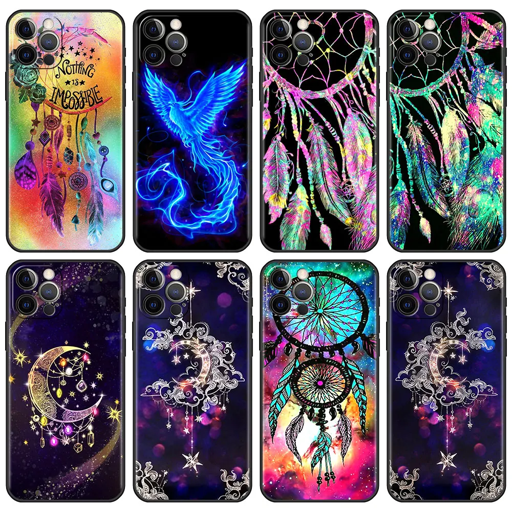 

Soft Case For Apple iPhone 13 12 Mini 11 Pro 7 XR X 6 6S XS Max 5 5S SE 8 8S Plus Tpu Phone Cover Dream Catcher Watercolors