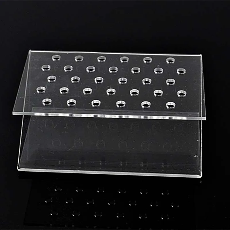 

32 Tips Pop Sticks Clear Acrylic Nail Art Display Stand Nails Polish Practice Training Tool Swatches Showing Shelf M88