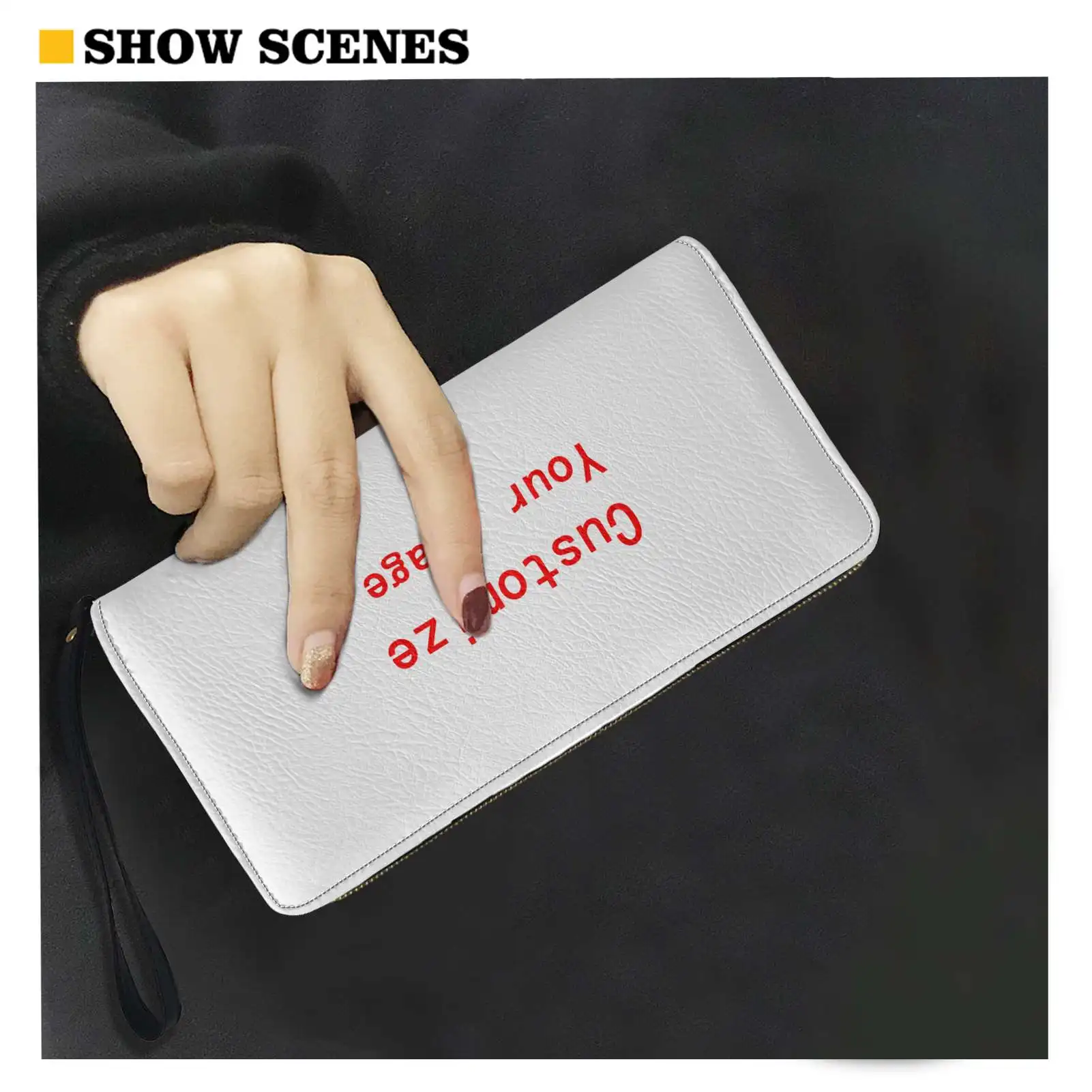 Nopersonality Haiti Design Fashion Women Wallets Custom Leather Purse Money Bag Clutch for Ladies Girls Zipper Handbag
