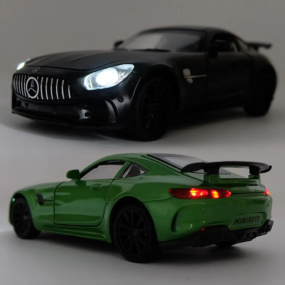 1:32 модель автомобиля игрушка для Benz AMG GTR спортивного Звук & светильник сплав