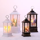 Рождественская Подвесная лампа с рождественским пламенем, светодиодный светсветильник льник с рисунком лосяснегаСанта-Клауса, домашнее украшение