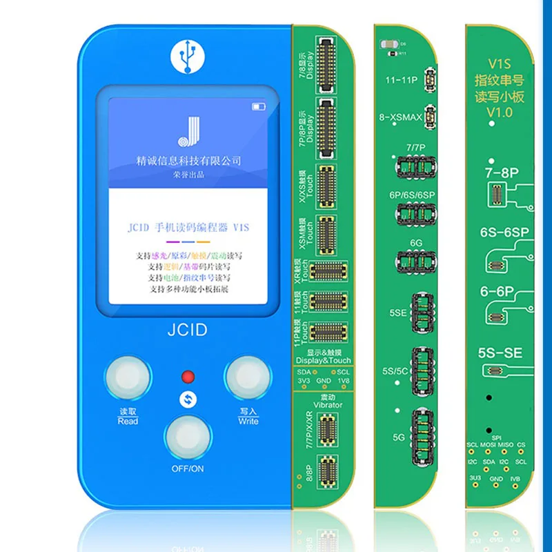 

JC V1S for IPHONE 7 8 8P X 11 PRO MAX Photosensitive Original Color Touch shock Battery Fingerprint Serial Number Programmer
