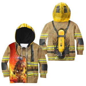 Firemen apparel Hoodies T-shirt 3D Printed Kids Sweatshirt Jacket T Shirts Boy Girl Funny Cosplay Costumes 01