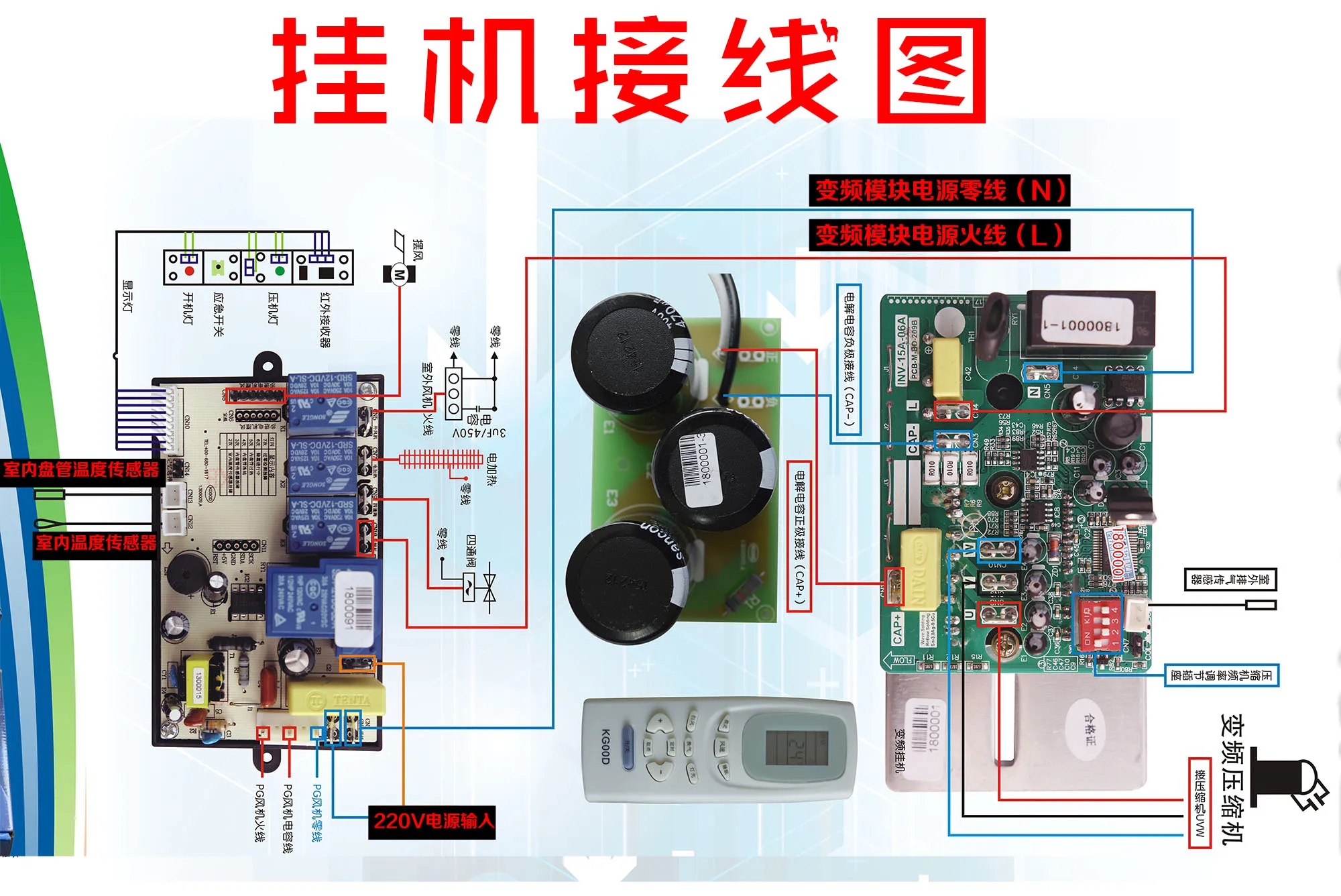 1P1.5P2P3P инвертор кондиционер подвесная машина для шкафа универсальная плата AC DC