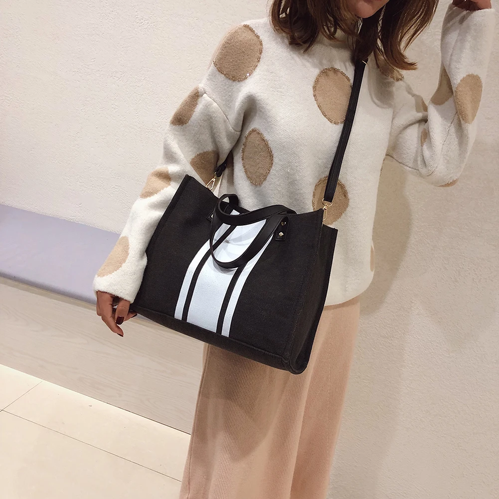 Винтажная популярная цветная Женская Холщовая Сумка через плечо сумка для