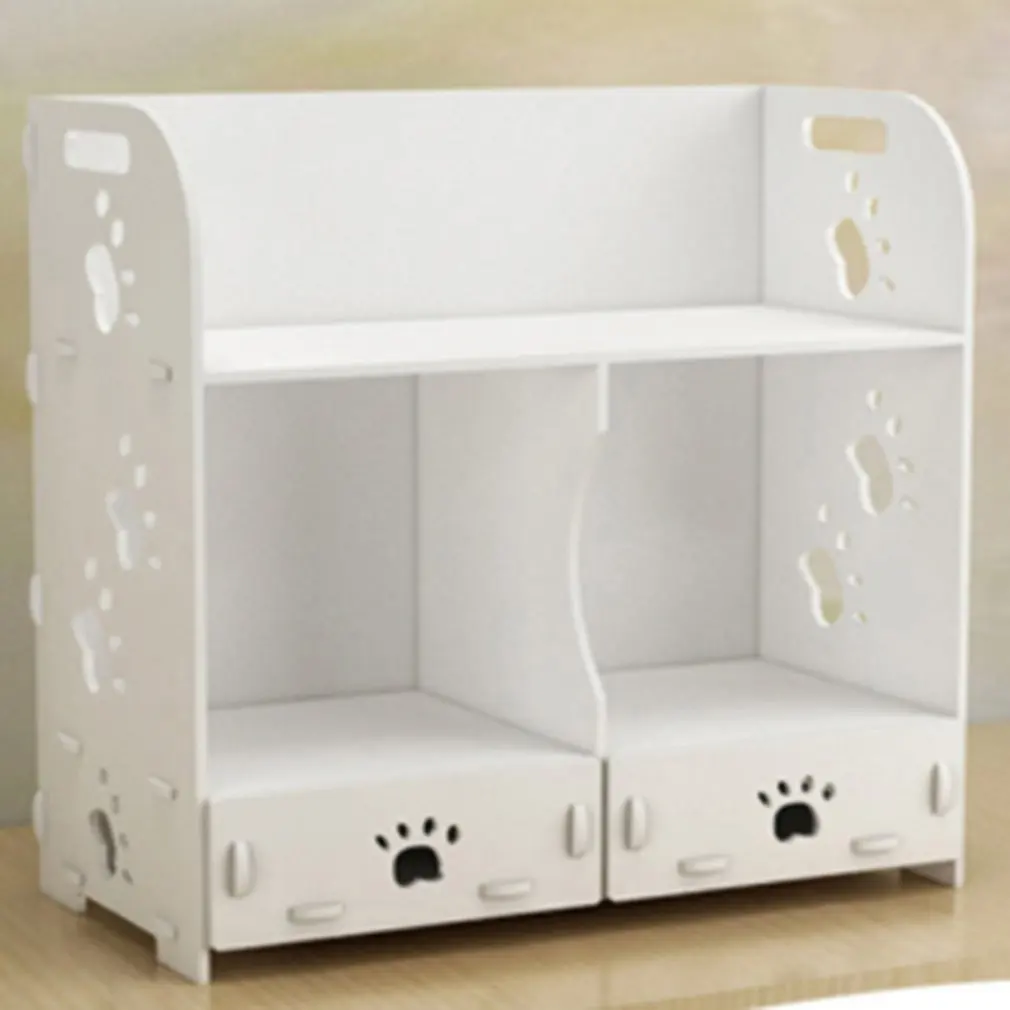 Простой деревянный ящик для хранения косметики ванной и спальни настольный