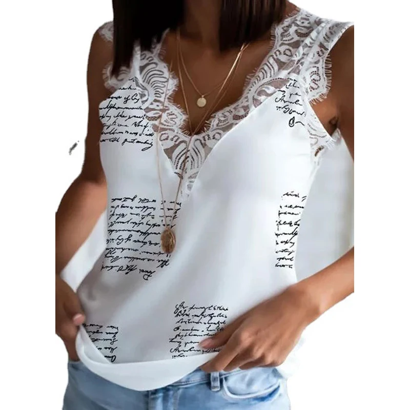 

2021 Summer Women Hollow Out Camis Top Lace Sexy Elegant Vest Sleeveless Loose Backless Tops Vintage Tops Casual Blouse Crop Top