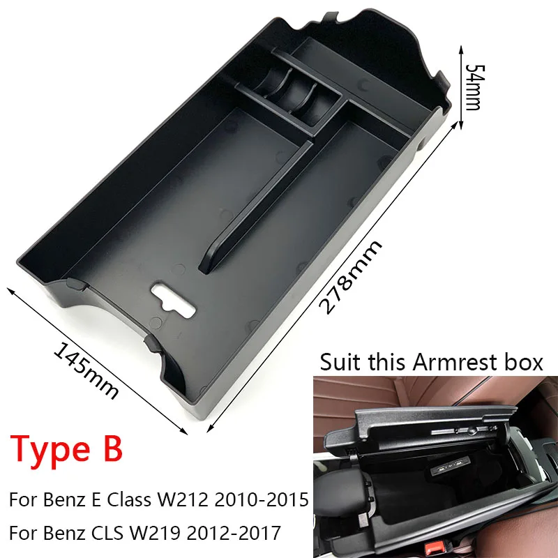 Car Styling Central Armrest Storage Box Phone Holder Glove trays Pallet For Benz E CLS Class | Автомобили и мотоциклы
