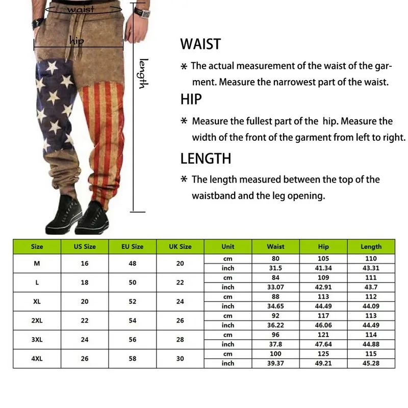 2021 в стиле хип хоп для бега Для мужчин с рисунком флага девочек штаны шаровары