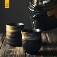 rux workshop japanese style teacup water cup stoneware ceramic hand painted kungfu cuisine drinkware