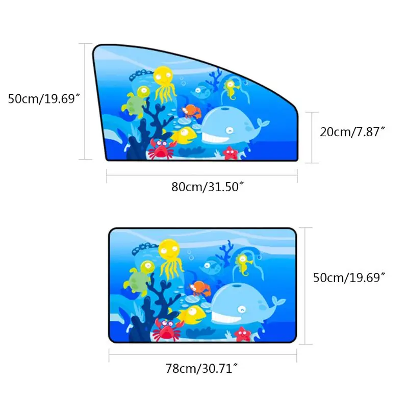 

Universal Cartoon Car Sun Shade Lovely Window Sunshade Cover for Children Kids Magnetic Curtain