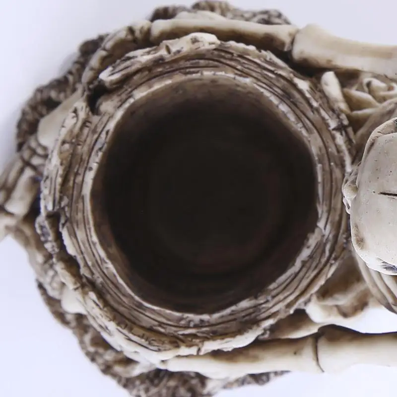 Черный череп Настольный держатель для ручек офисный школьный чехол хранения