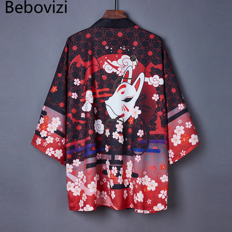 

Japanese Women Yukata Female Summer Beach Sakura Kimono Cardigan Haori Obi Traditional Cosplay Kimono Summer Streetwear Shirt