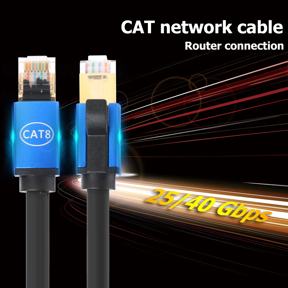 Cat8 Категория 8 сетевой кабель категории тёмные очки в круглой проволочной