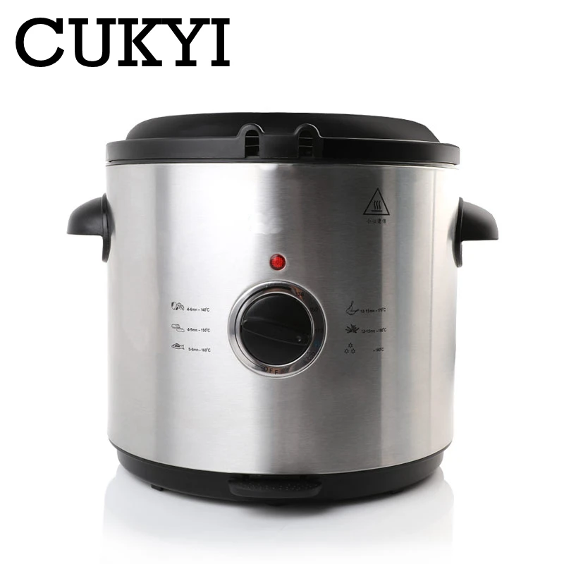 CUKYI Мини электрическая печь для жарки машина фритюрница печи 1.5L съемные