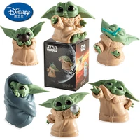6pcsset baby yoda grogu mandalorian action figure toys 4 6cm yoda baby anime toy collection model doll for kids kids xmas gifts