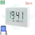 Беспроводные цифровые часы Xiaomi Mijia BT4.0, умные часы для помещения и улицы, гидрометр, термометр, ЖК-экран, измерение температуры