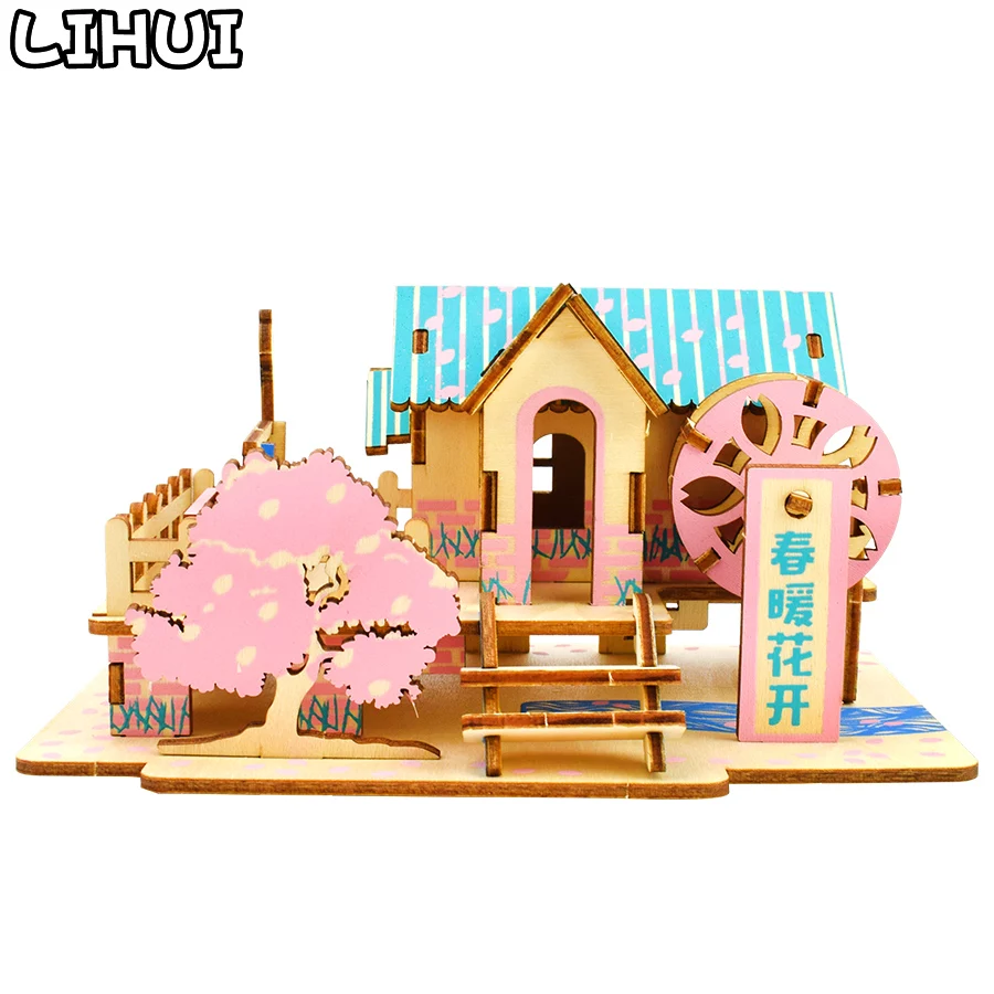 Деревянный 3D-Пазл сделай сам игрушки для детей деревянные головоломки сборные