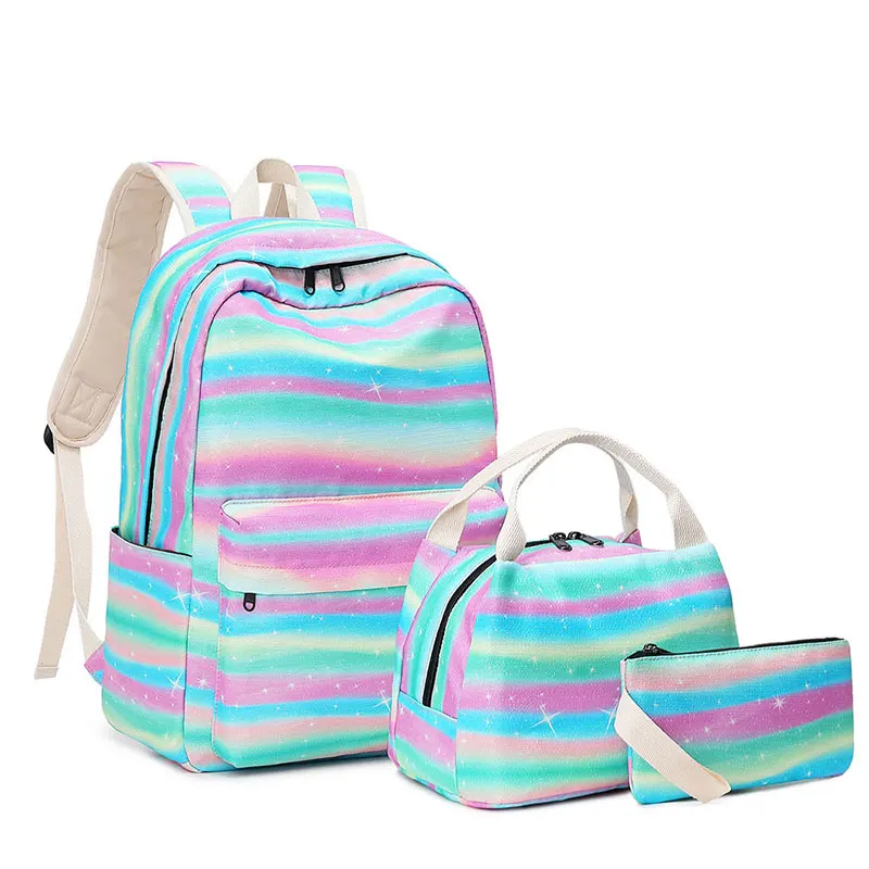 Школьный рюкзак для девочек-подростков 3 в 1, легкий водонепроницаемый детский рюкзак, Набор сумок для книг, Новое поступление 2020