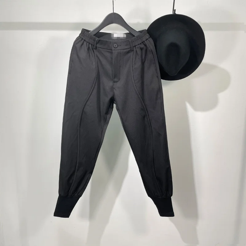 

Мужские повседневные брюки-карандаш Seak, уличная одежда, мужская одежда, английские тренировочные брюки в стиле преппи, черные брюки с перек...