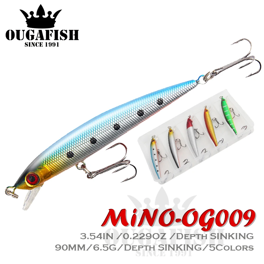 

Box Minnow Fishing Lure 5 Pcs A Boxed Fake Baits Cocked Sinking Pesca Saltwater Bionics Lures For Pike Sea Bass Fish Tackle 2021