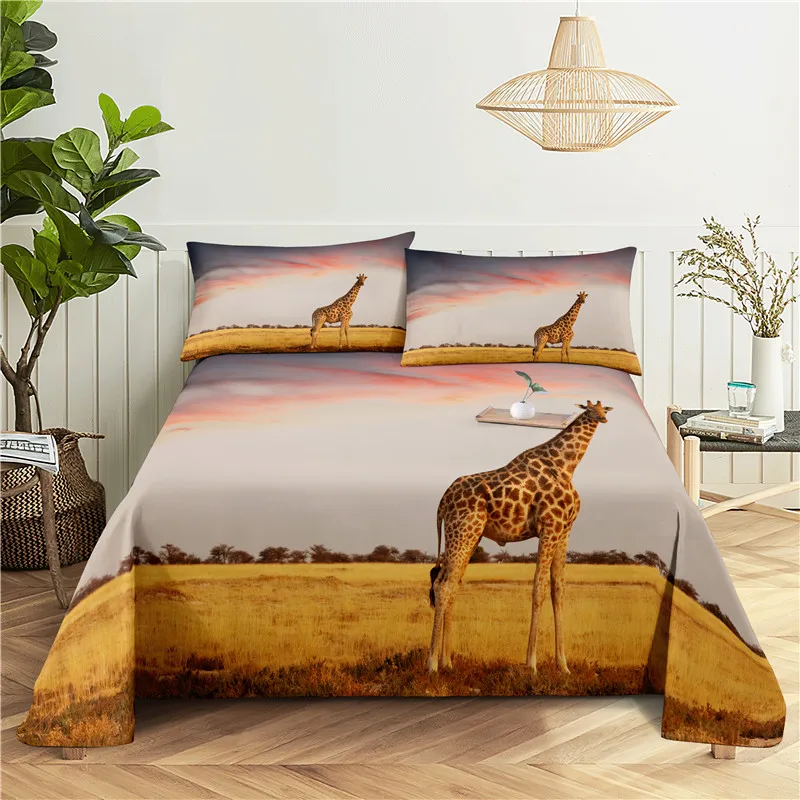 Комплект постельного белья из полиэстера с цифровым принтом Жираф 0 9/1 2/1 5/1 8/2