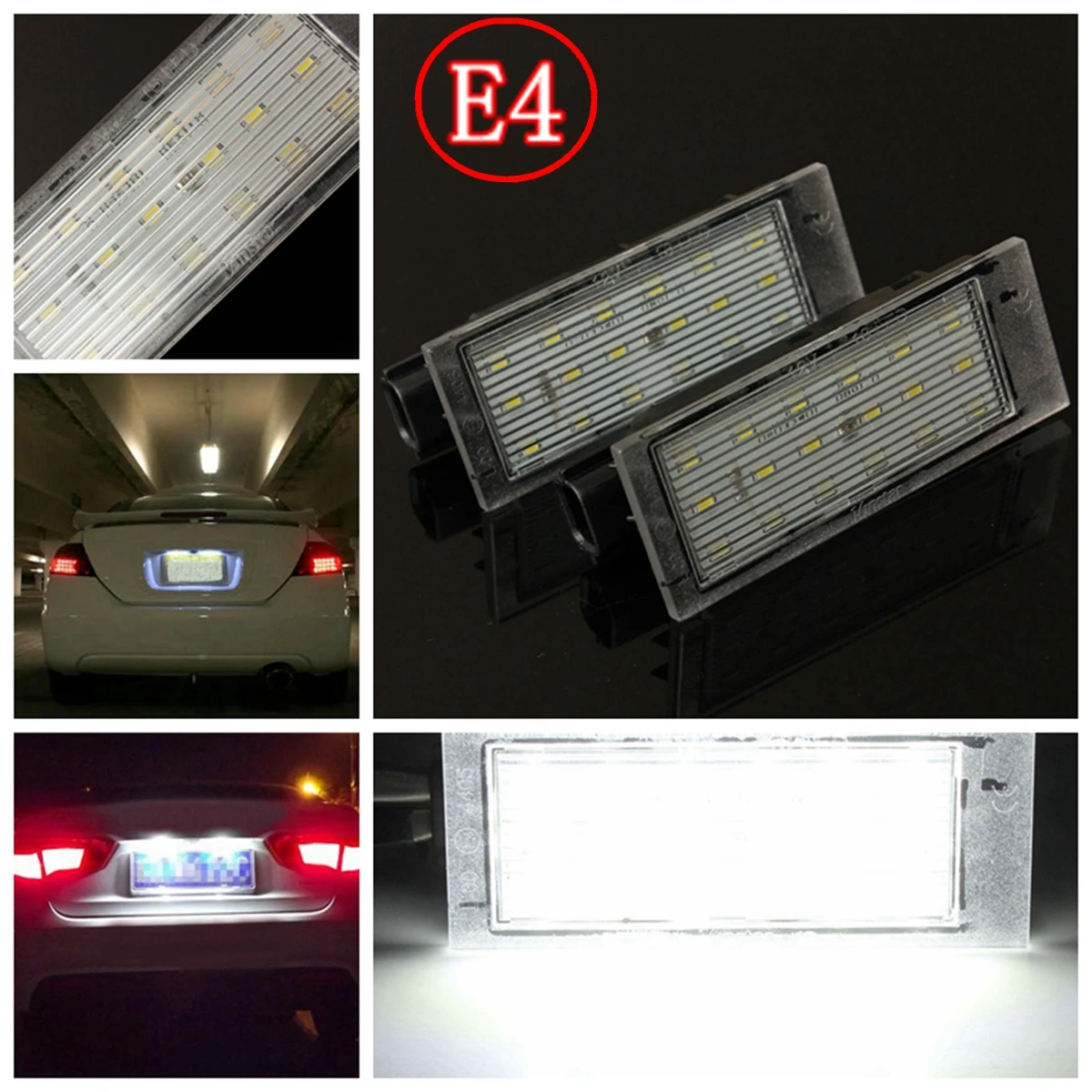 2 шт. без ошибок 12 В светодиодный номерной знак белый свет для Renault Megane Clio Laguna 3