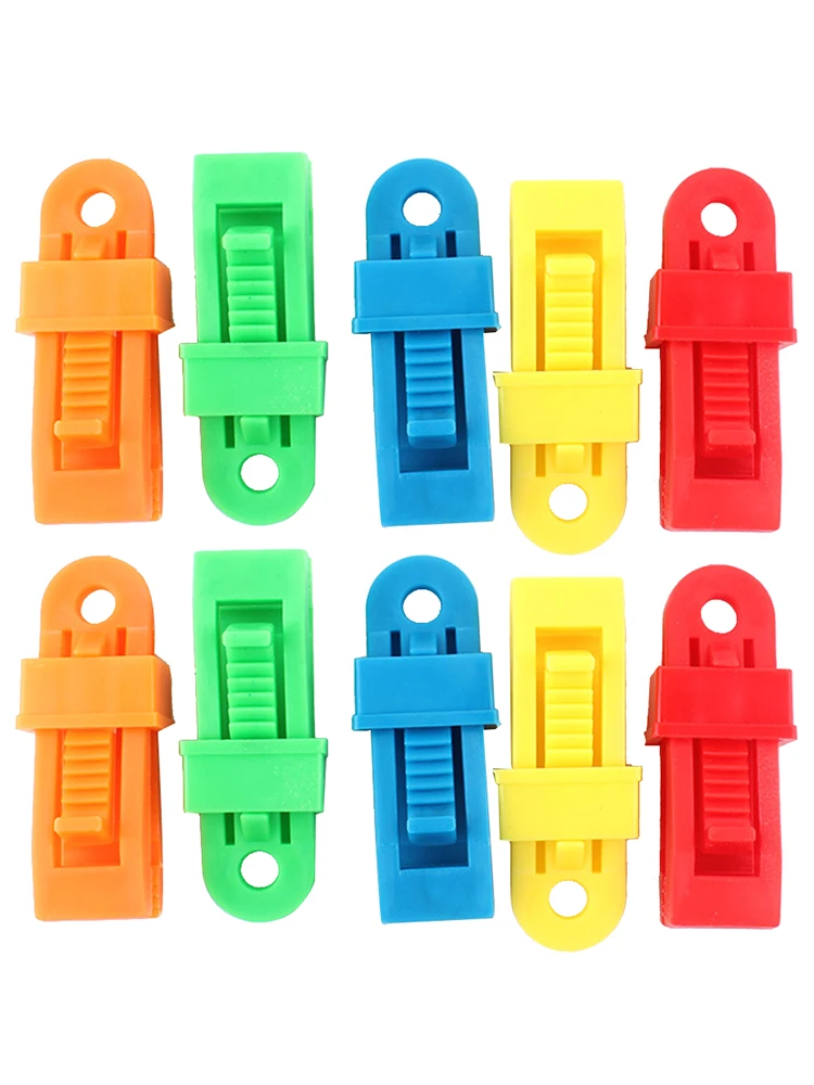 

10pcs Outdoor Camping Plastic Clip Tents Awning Accessoryories Tents Awning Wind Rope Clamp Awnings Random Color