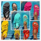 Сандалии женские на плоской подошве, пляжные универсальные туфли с пеньковой веревкой, комплект для улицы, большие размеры, лето 2021