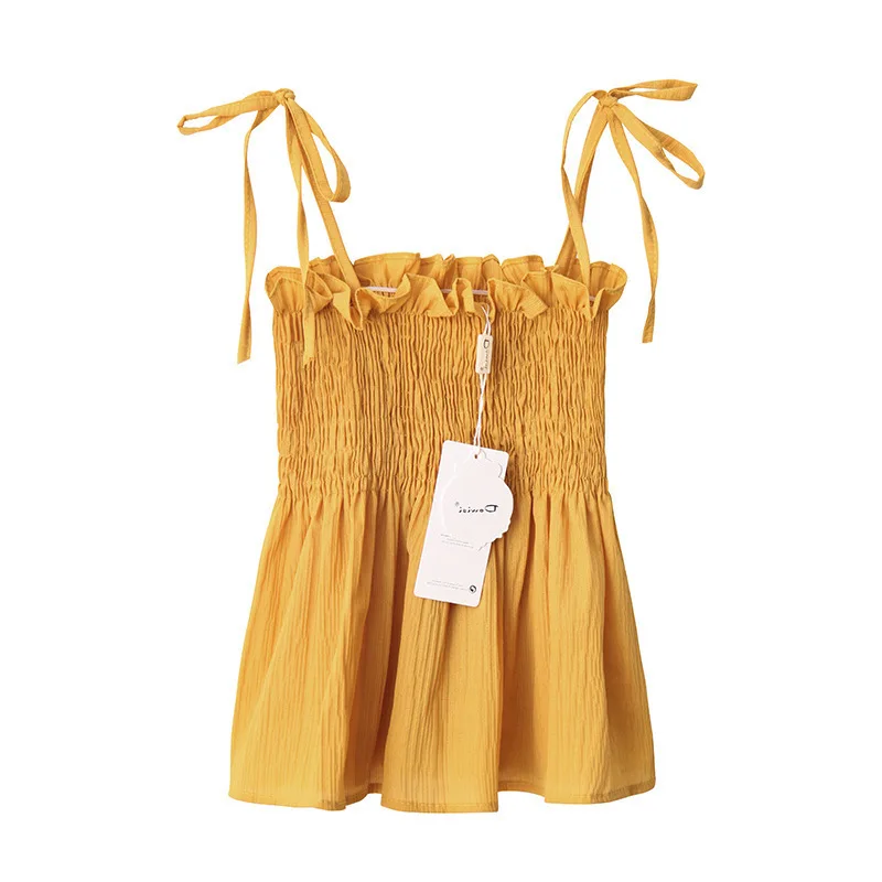 

2021 New Camisole Outer Wear Sleeveless Chiffon Suspenders Slim Fashion Loose Top Sexy Nightclub Top Korean Fashion Clothing
