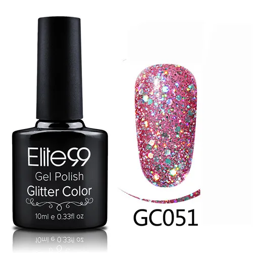 GC051 Elite99 гибридные Лаки гель лак для ногтей набор Гель-лак с блестками Живопись ногтей искусство поли УФ гель лак Топ базовый праймер для маникюра - Color: GC051