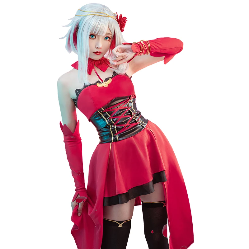 

Anime Takt Op.Destiny Cosplay Costume Red Elegant Dress Game Battle Suits Halloween Carnival Fancy Party Outfits for Women Girls