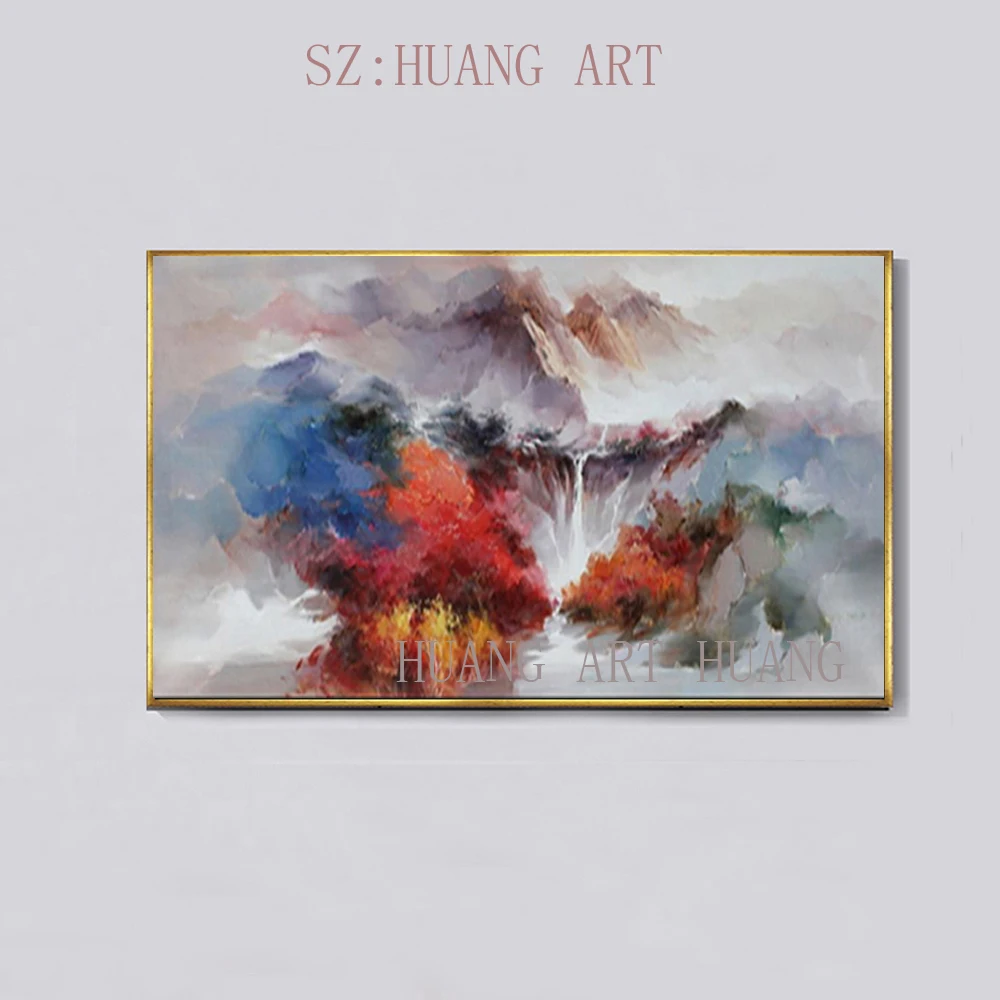 Оригинальный Пейзаж Ручная роспись маслом реалистичное впечатление предмета