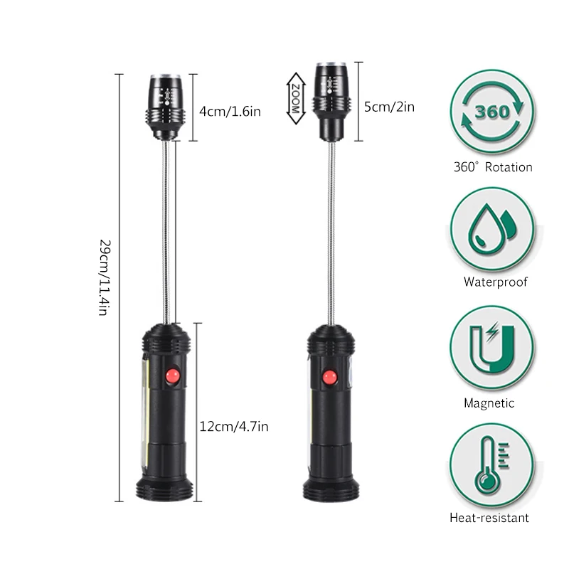 TEENRA 1Pcs Portable Barbecue Light Magnetic 360 Degree Adjustable LED Multipurpose Waterproof BBQ Tools | Дом и сад