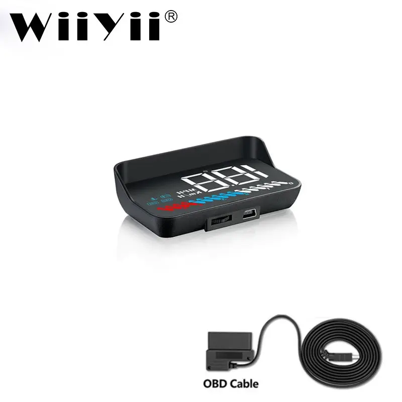 WiiYii M7 HUD OBD2 дисплей GPS с блендой объектива лобовое стекло проектор электронная