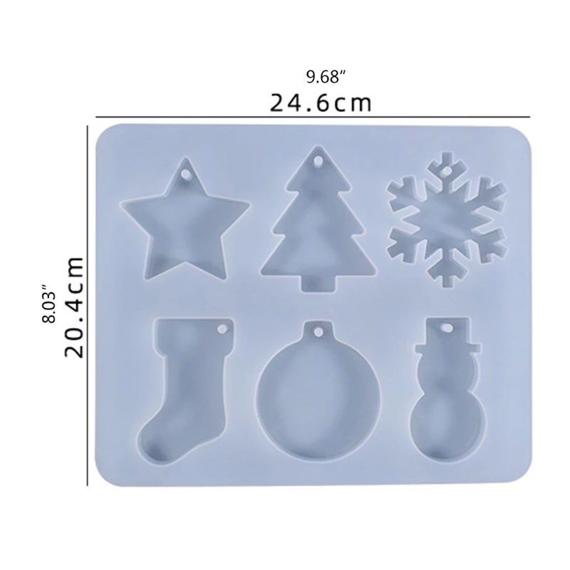 

Christmas Snowflake Snowman Epoxy Resin Mold Pendants Ornaments Silicone Mould