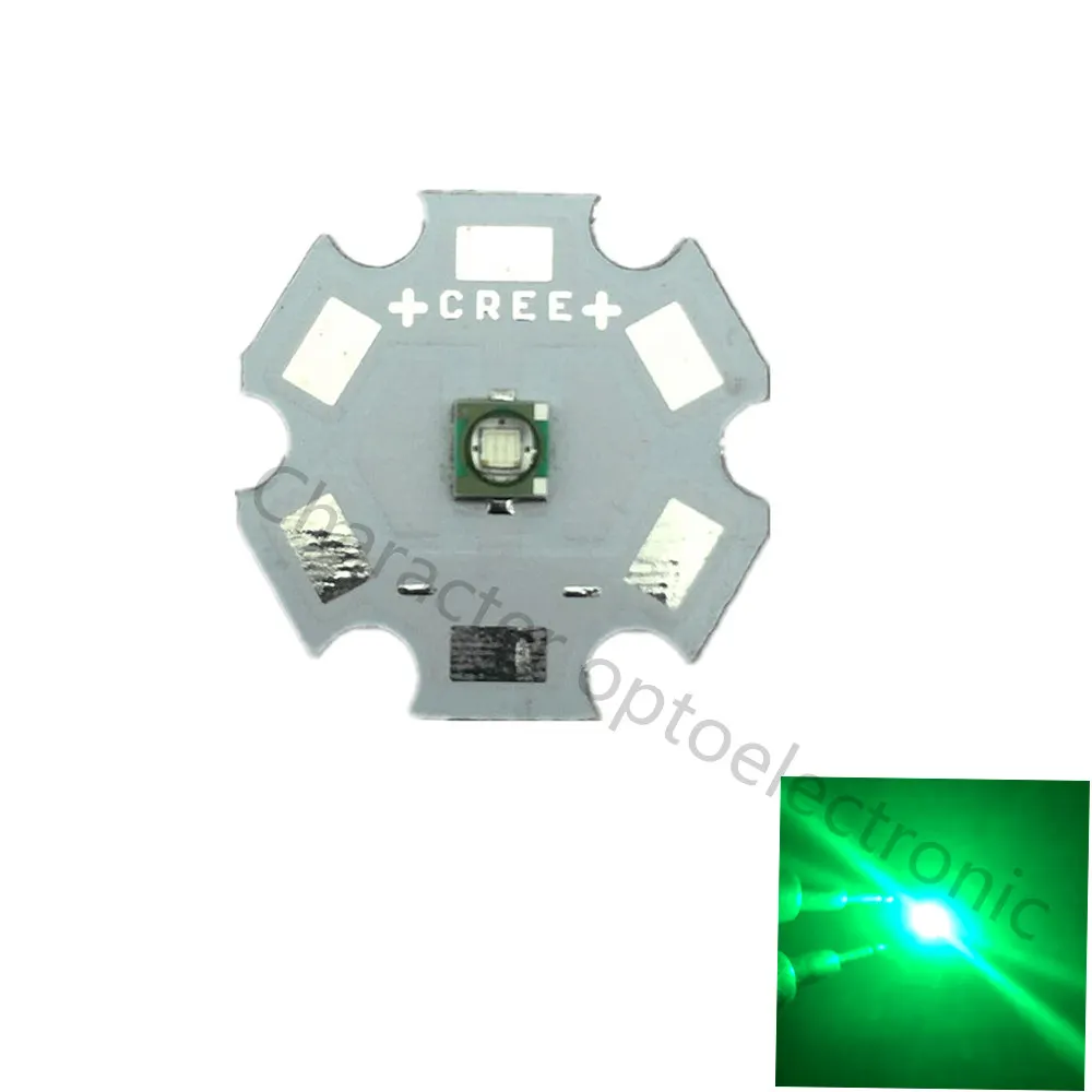 

10 шт. светодиодный CREE XPE R3 чип 3W высокое Мощность светильник XP-E 520-525 зеленый светодиодный светильник с 20/16/14/12/10/8 мм PCB радиатора