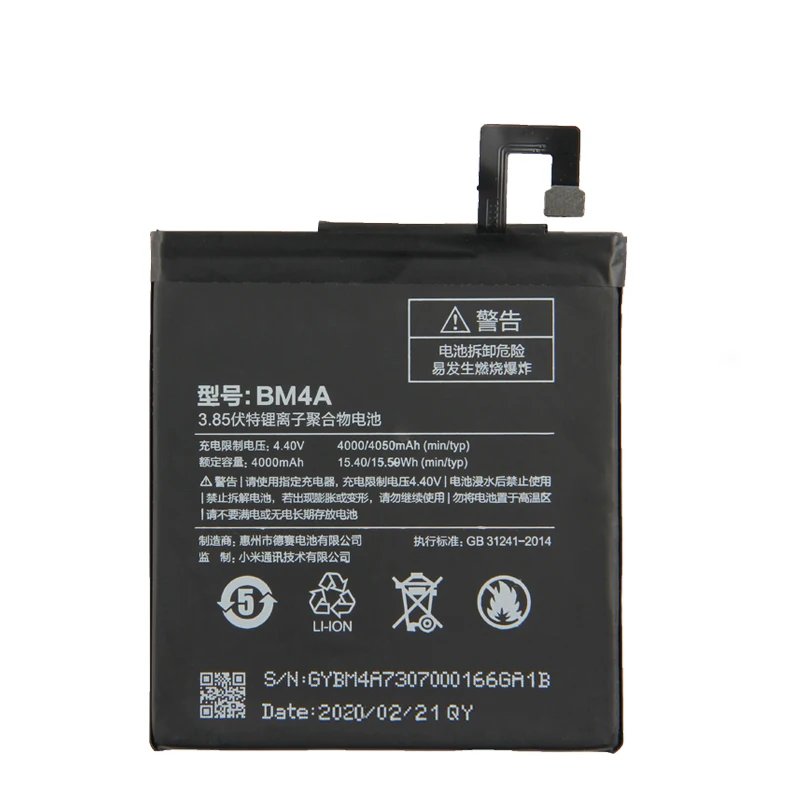 Оригинальный 4000 мА/ч BM4A мобильный телефон Сменный аккумулятор для Xiaomi Hongmi Redmi Pro BM