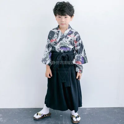 Высокого качества детские кимоно детская одежда на Хеллоуин Самурая