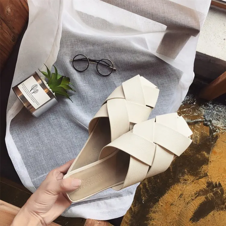 

2020 Summer New Korean Style Flat Slides Women's Casual Baotou Women's Slippers