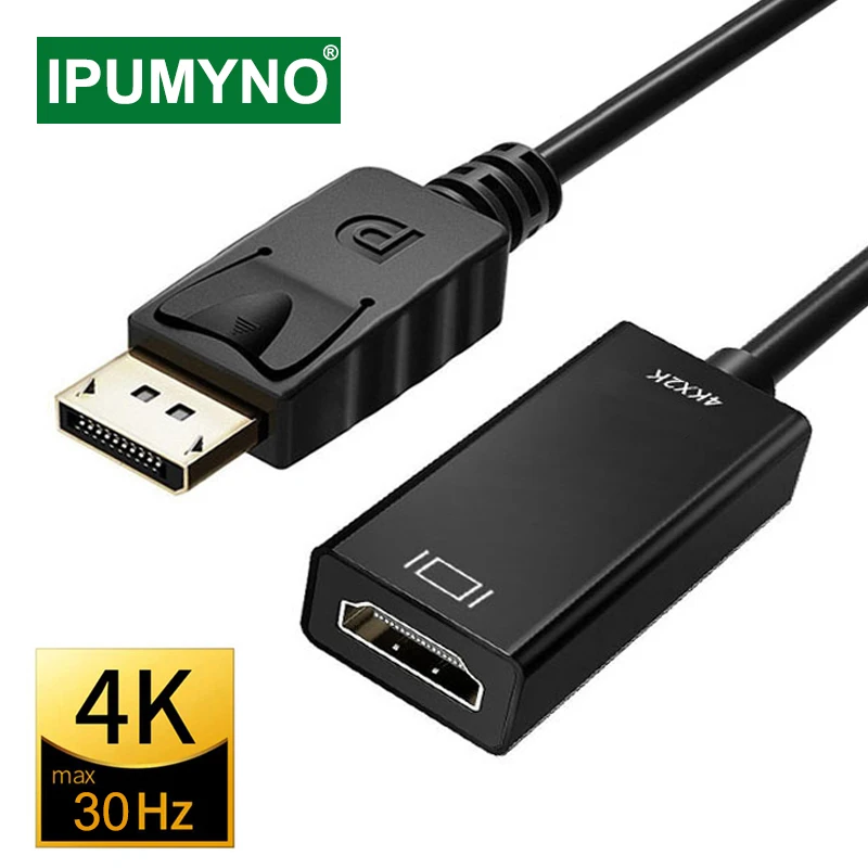DP к HDMI совместимый кабель DisplayPort 4K 1080P штекер гнездо для ПК ТВ Мини проектор