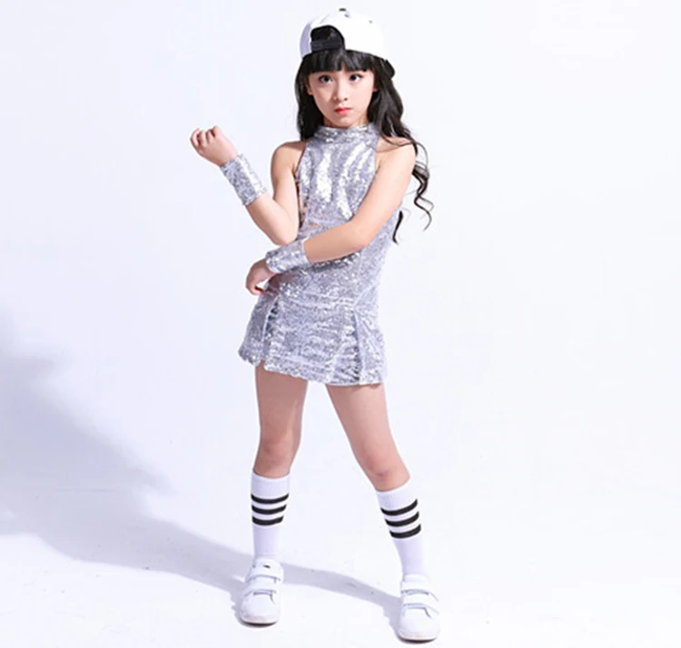 Детская современная одежда для джазовых танцев Платье Детский костюм в стиле