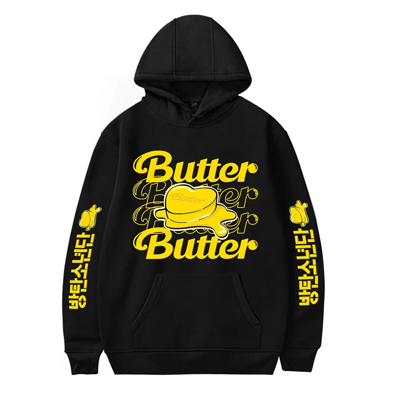 

Korean Kpop Hoodie Sweatshirt Album Butter Black White Tops Men Women Hooded Pullover Long Sleeve Unisex Hoodie Hoody Clothes