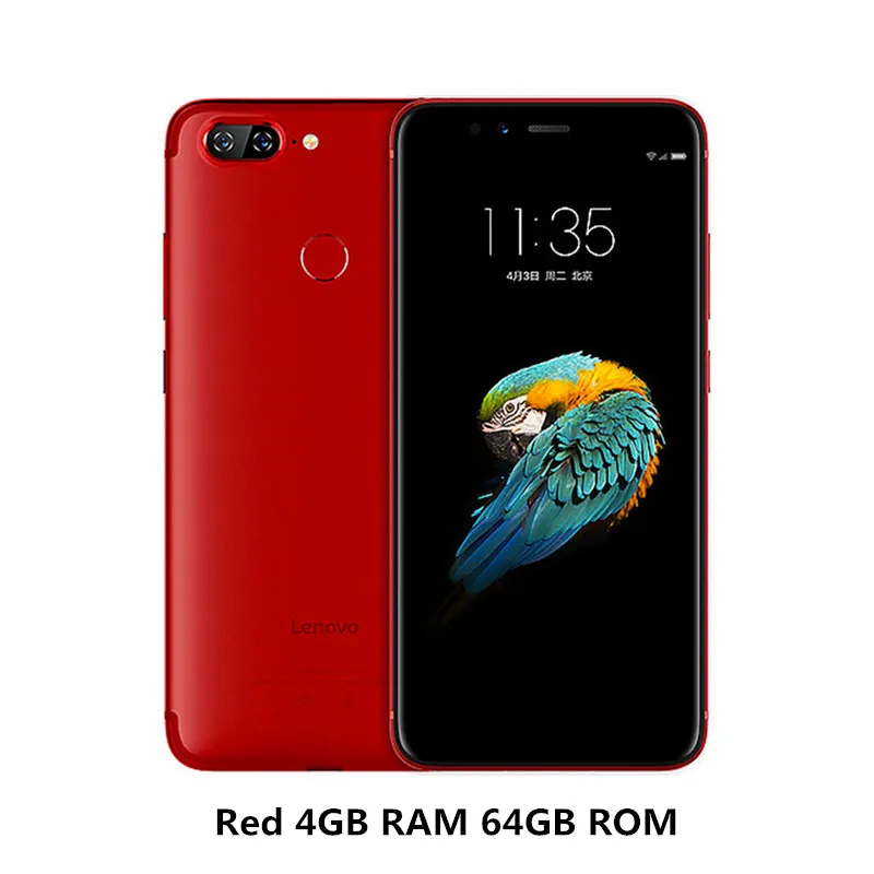 4GB 64GB Red Смартфон lenovo S5 K520 с глобальной версией, 4 ГБ, 64 ГБ, 5,7 дюйма, 18:9 мобильный телефон, Восьмиядерный процессор Snapdragon 625, двойная задняя камера, отпечаток пальца - Цвет: 4GB 64GB Red