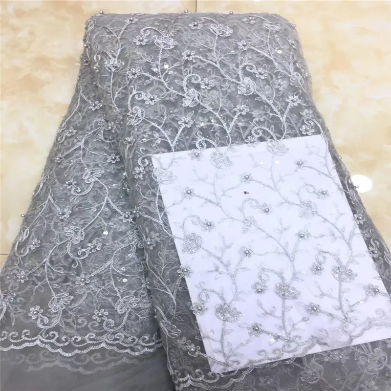 African Beaded 3D Tulle Lace Fabric sequins green French High Quality Nigerian Embroidery | Дом и сад