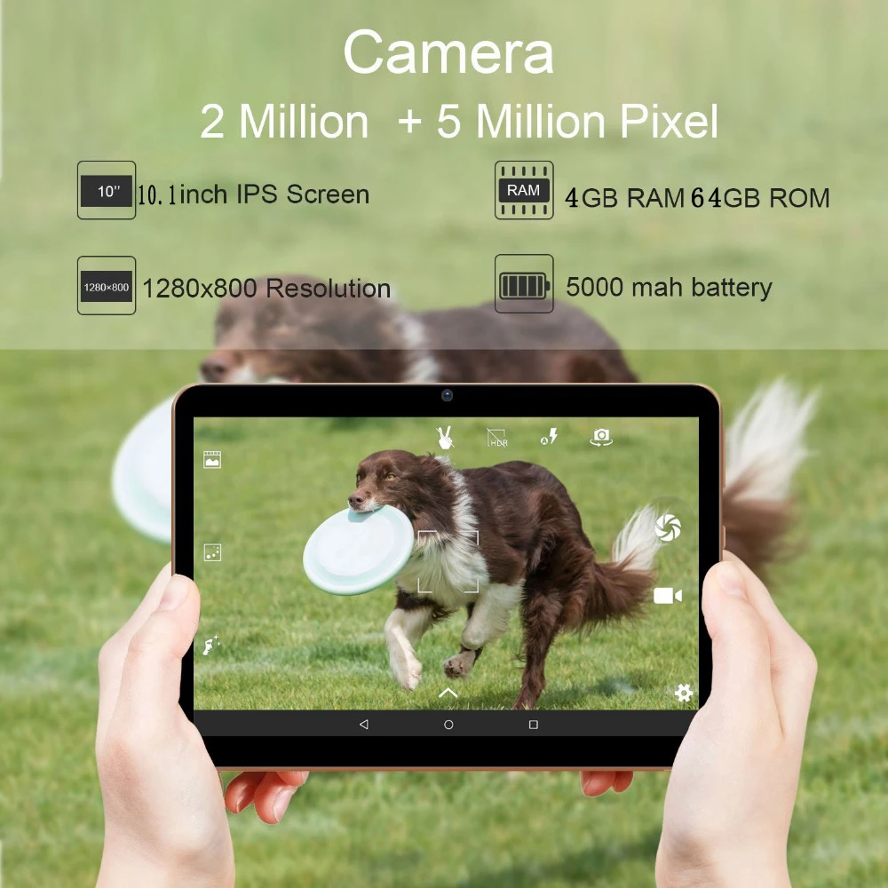 Планшетный ПК 2.5D экран стекло 10,1 дюймов Android 7,0 3G звонок 4 Гб 64 Гб Восьмиядерный OTG gps FM Bluetooth WiFi Две sim-карты планшетный ПК