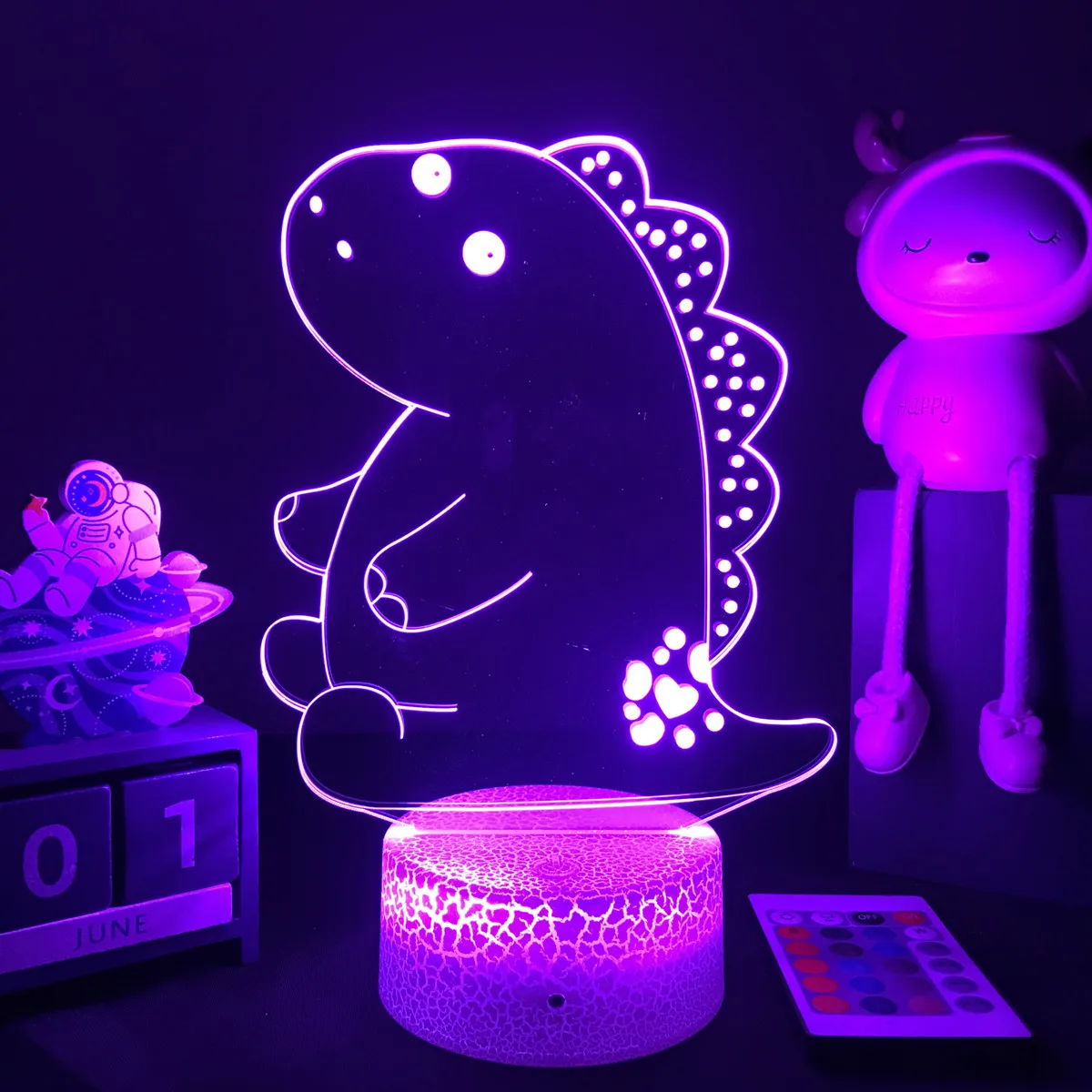

3d Night Light Dinosaur Chibi Figure Nightlight For Baby Sleep Lighting Kids Child Bedroom Decor Birthday Gifts Bedside Lamp