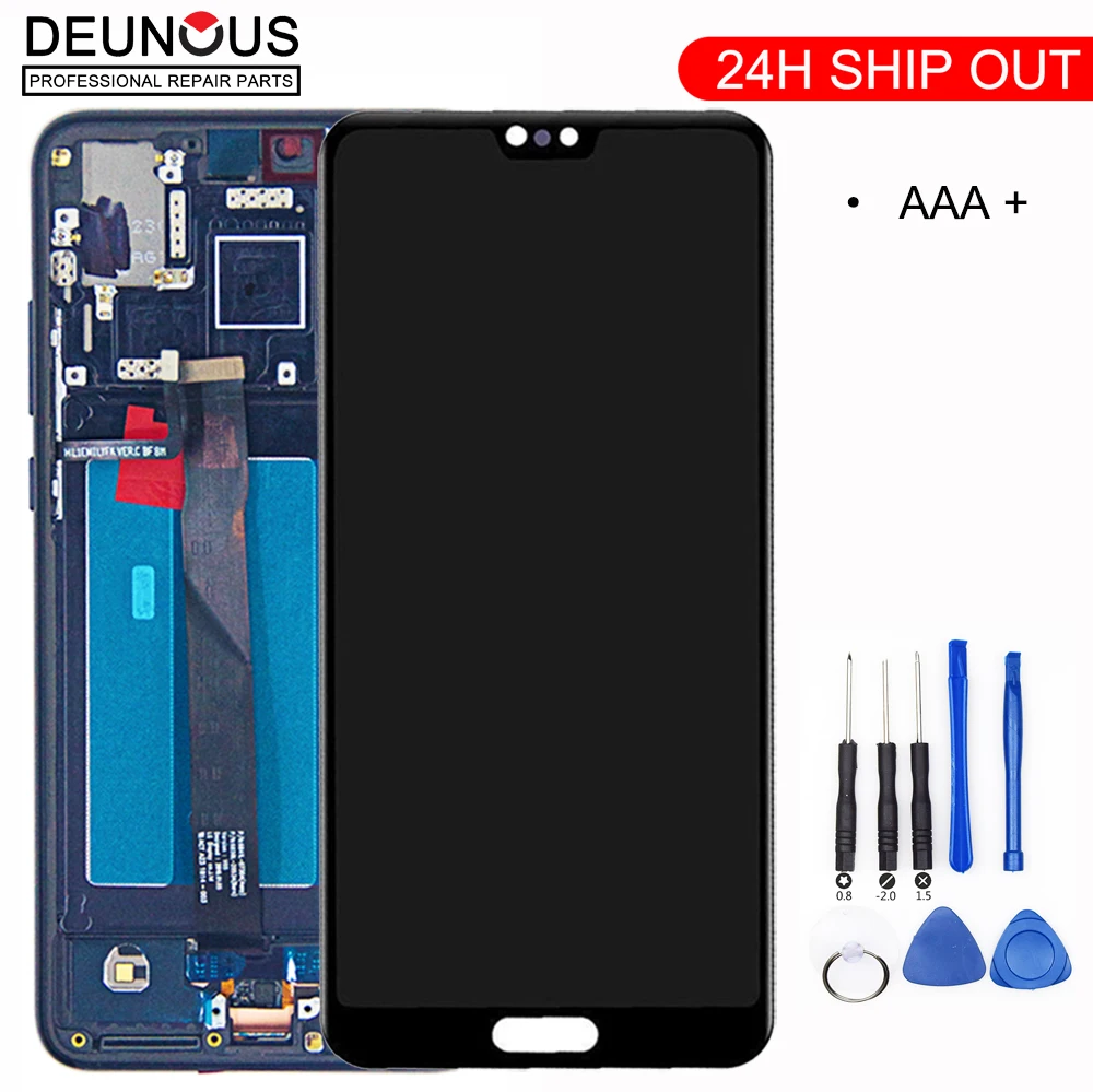 Качественный ЖК дисплей AA + с рамкой для Huawei P20 EML L09 L22 L29 AL00 сенсорным экраном и