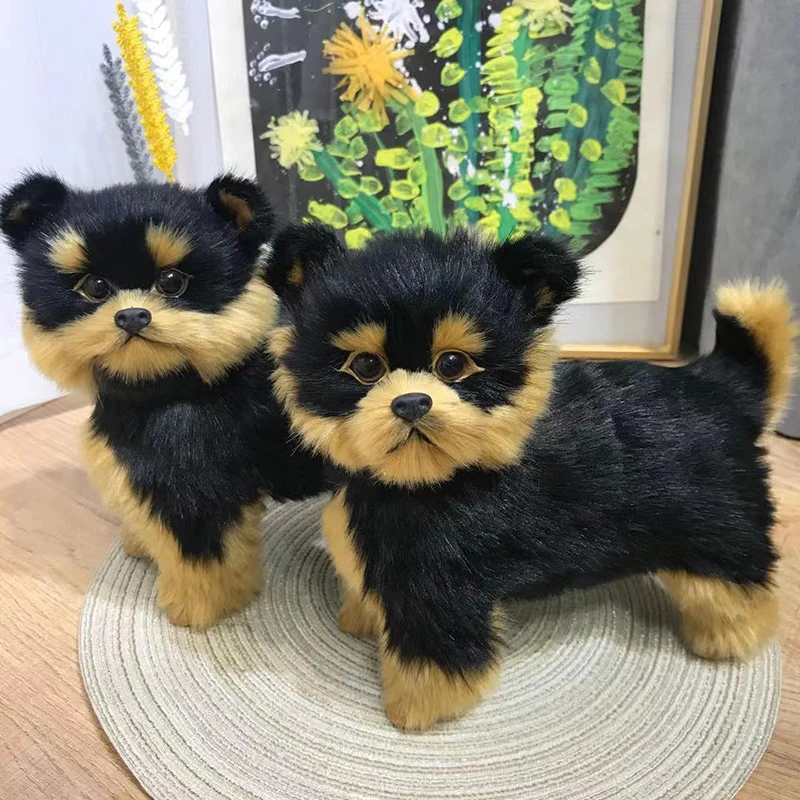 Плюшевая игрушка Yorkie Реалистичная собака реалистичный щенок симуляция пушистых