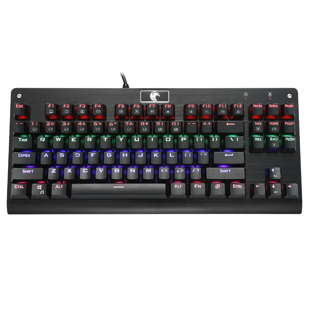 

Z-77 TKL Mechanical Gaming Keyboard , Linear Red Switch LED Backlit Replaceable 87 Key Anti-Ghosting for Gamer Office